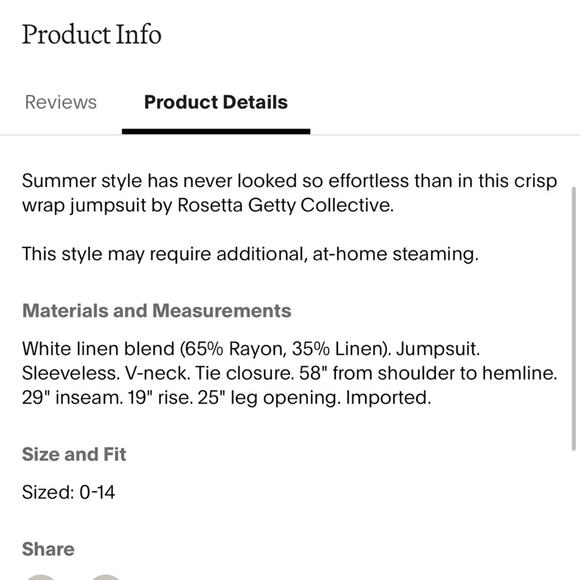 Rosetta Getty White Apron Wrap Jumpsuit - Picture 2 of 6